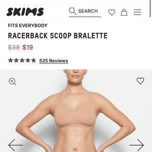 SKIMS FITS EVERYBODY RACERBACK BRALETTE